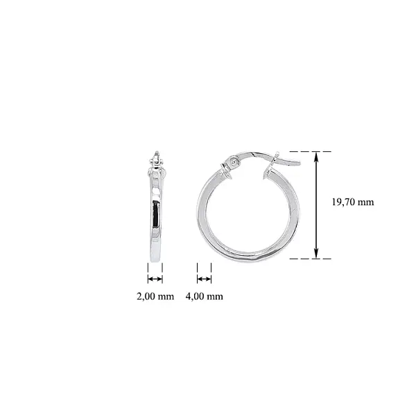 White Gold Round Earrings