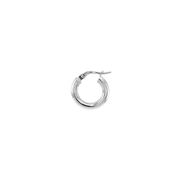 White Gold Round Earrings