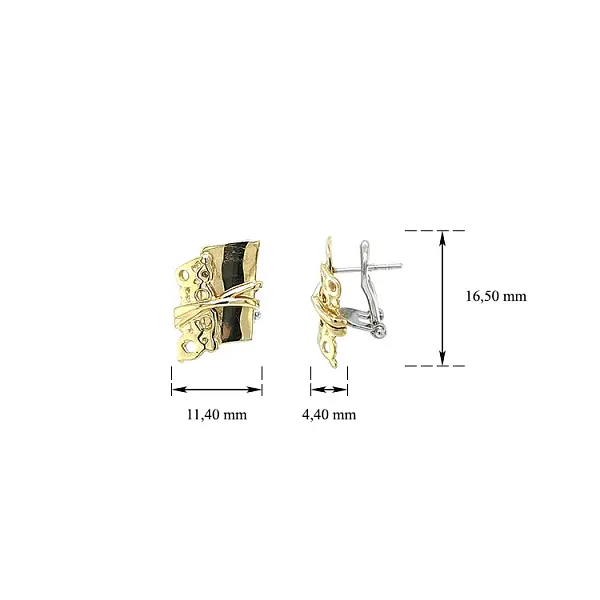 Earrings made of Combination Gold