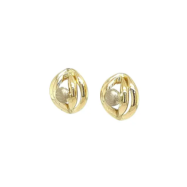 Timeless Earrings with Gold Ball and Unique Design
