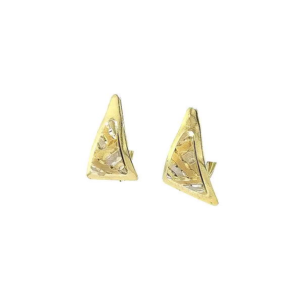 Gold Elegant Triangle Earrings