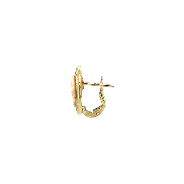 Luxury Gold Earrings with Historical Cameo