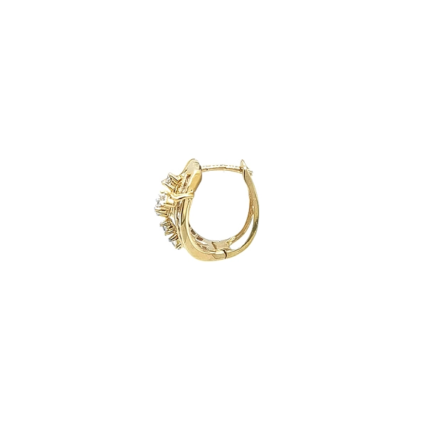Gold Earrings with Zircons