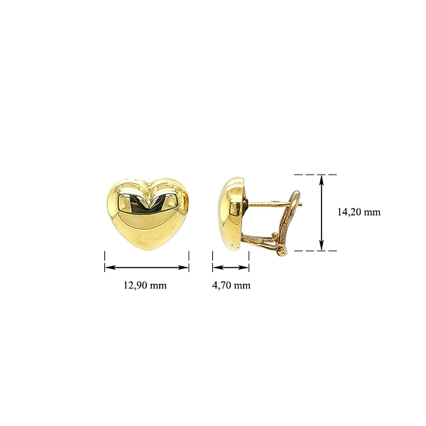 Gold Heart Earrings
