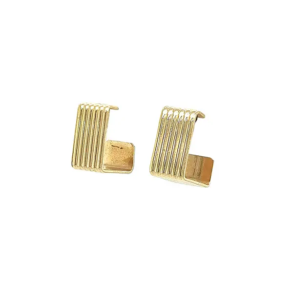 Gold Earrings Semi-circles