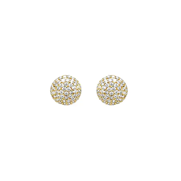 Gold Earrings with Zircons