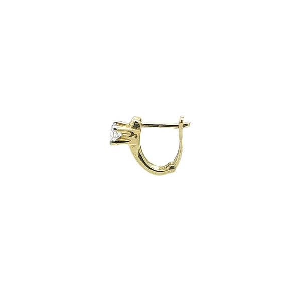 Gold Earrings with Zircons