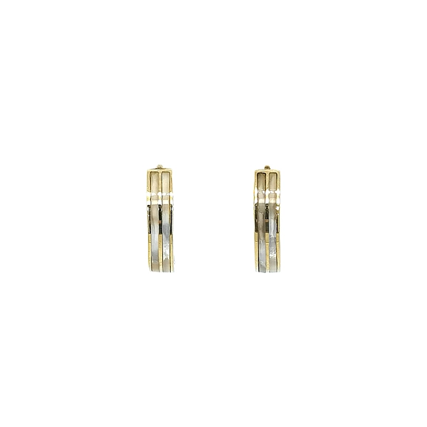 Gold Round Earrings