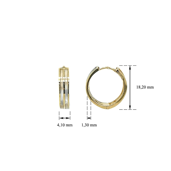 Gold Round Earrings