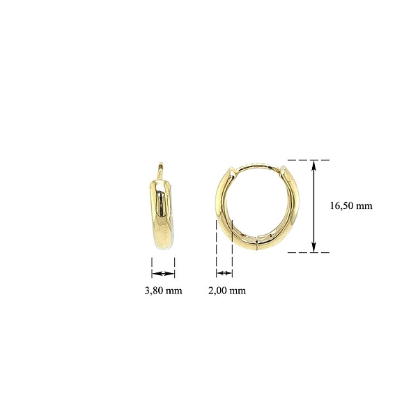 Gold Round Earrings