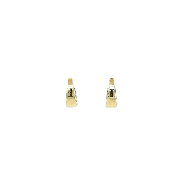 Gold Reversible Earrings with Zircones