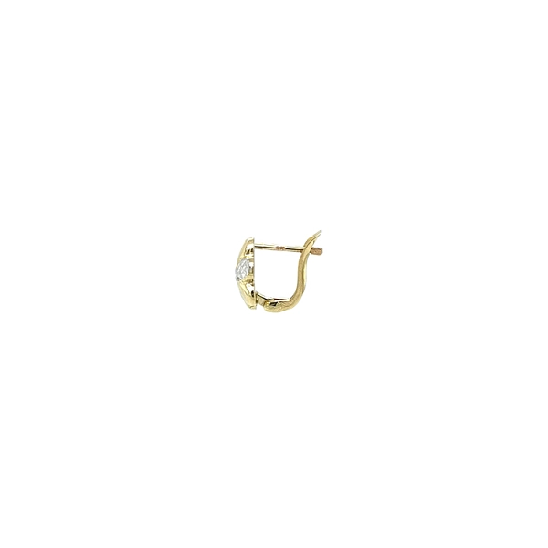 Earrings Flowers made of Combination Gold