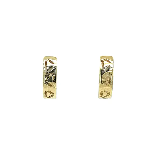 Gold Round Earrings
