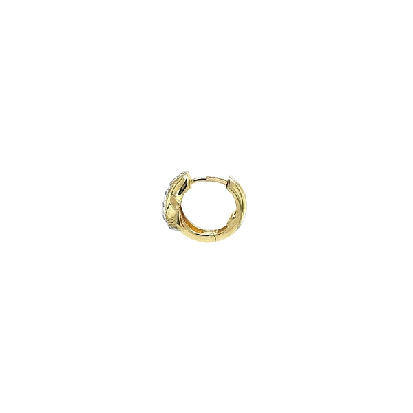 Gold Earrings with Zircons
