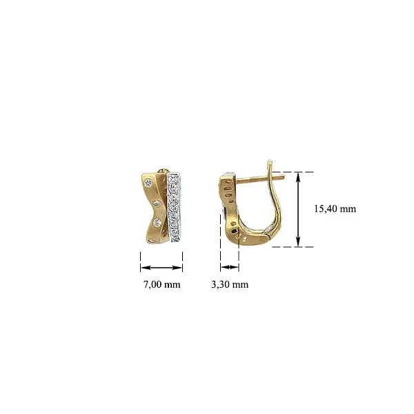 Earrings with Zircones in Gold