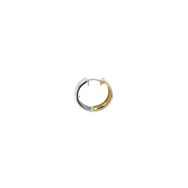 Double-sided Earrings with Zircones in Gold