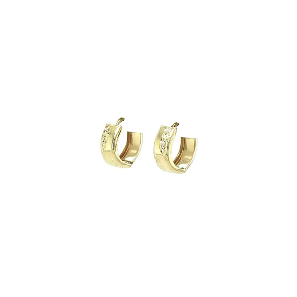 Gold Reversible Round Earrings