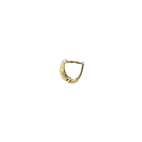 Gold Earrings with Zircons