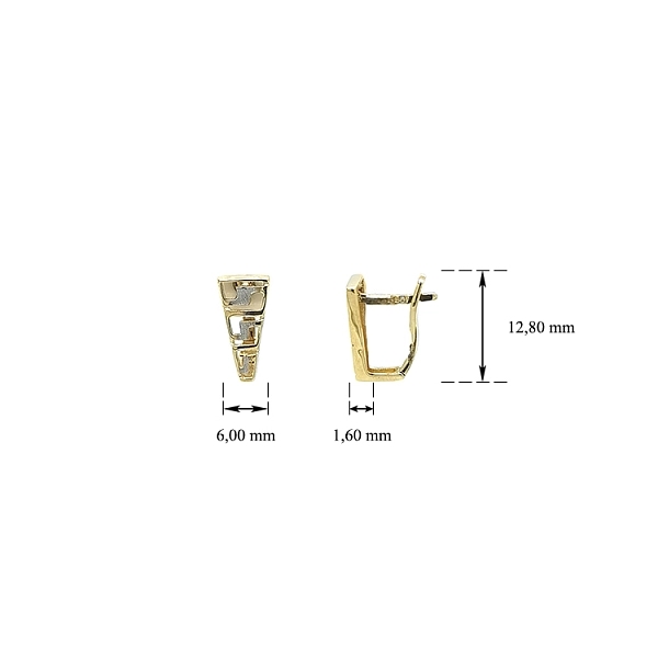 Earrings made of Combination Gold