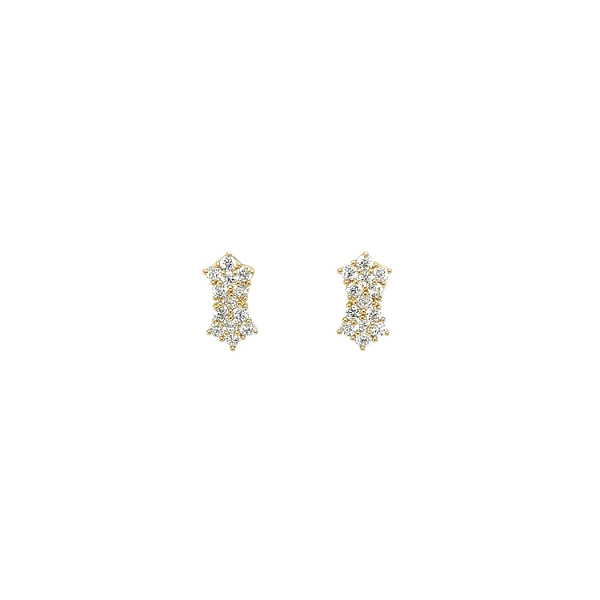 Gold Earrings with Zircons