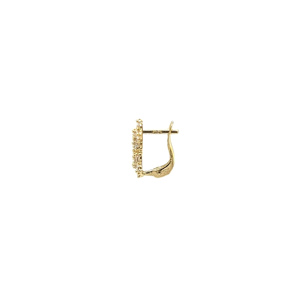 Gold Earrings with Zircons
