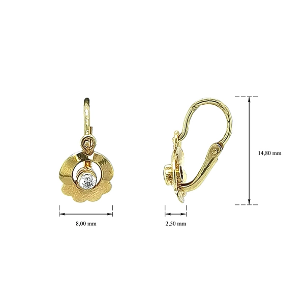 Golden Children Earrings with Zircones