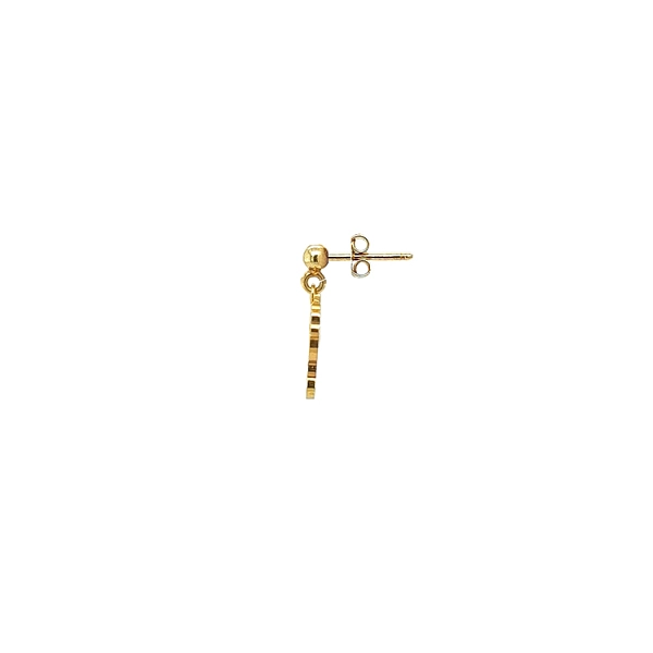 Gold Hanging Earrings Hallo Kitty