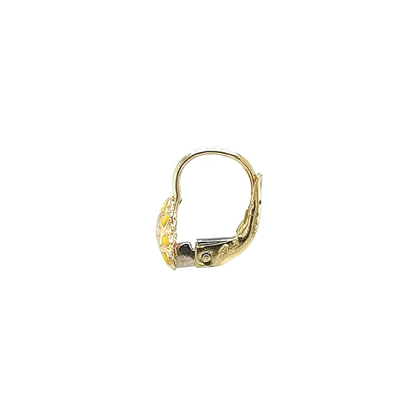 Gold Earrings with Sun motif