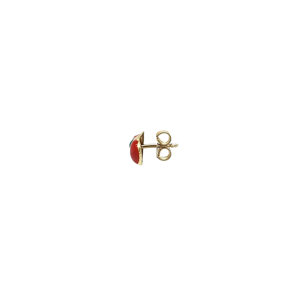 Gold Pecky Apple Earrings