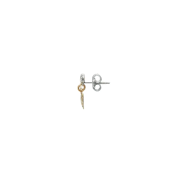 Earrings Elephant with Zircones in Gold