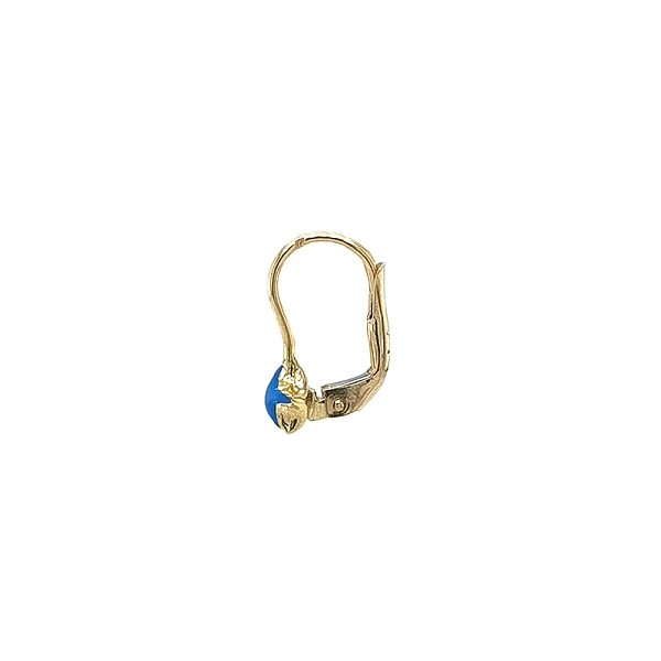 Gold Earrings with Blue Stars