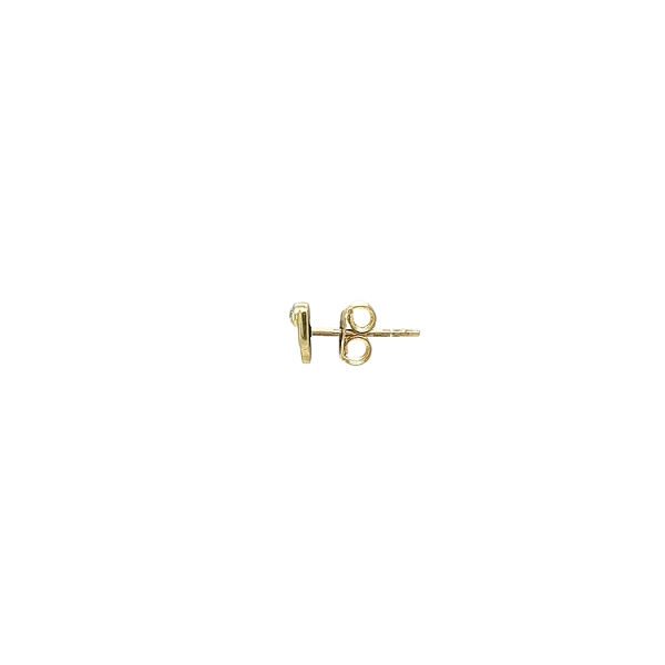 Gold Pecky Earrings with Zircones