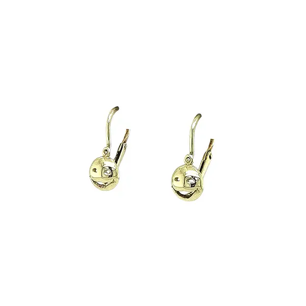 Gold Earrings with Original Smiley Detail