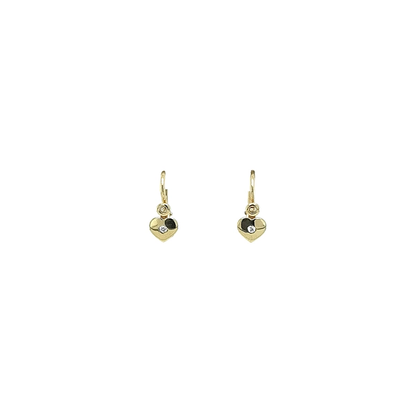 Golden Baby Earrings Hearts