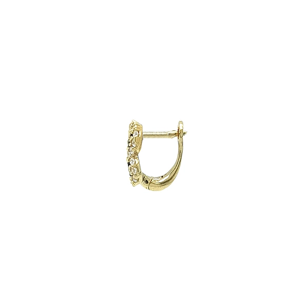 Gold Earrings with Zircons