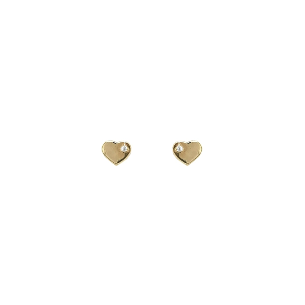 Golden Baby Earrings Hearts