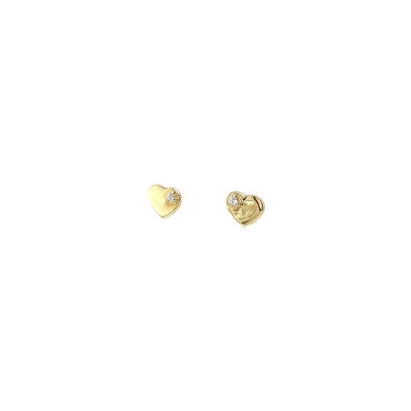 Golden Baby Earrings Hearts