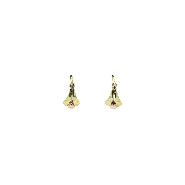Children's Earrings made of Combination Gold
