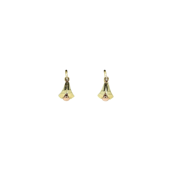 Children's Earrings made of Combination Gold