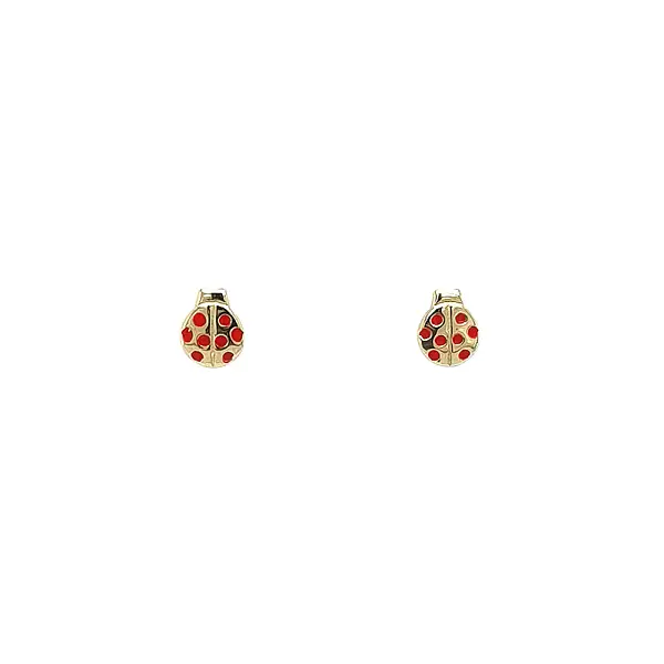 Playful Gold Earrings Inspired by the Beauty of Ladybugs
