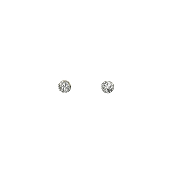 Gold Earrings with Zircons