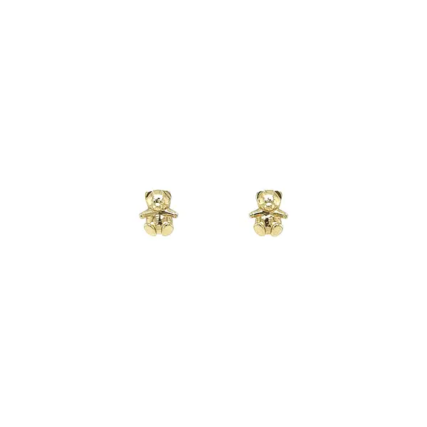 Golden Baby Bear Earrings