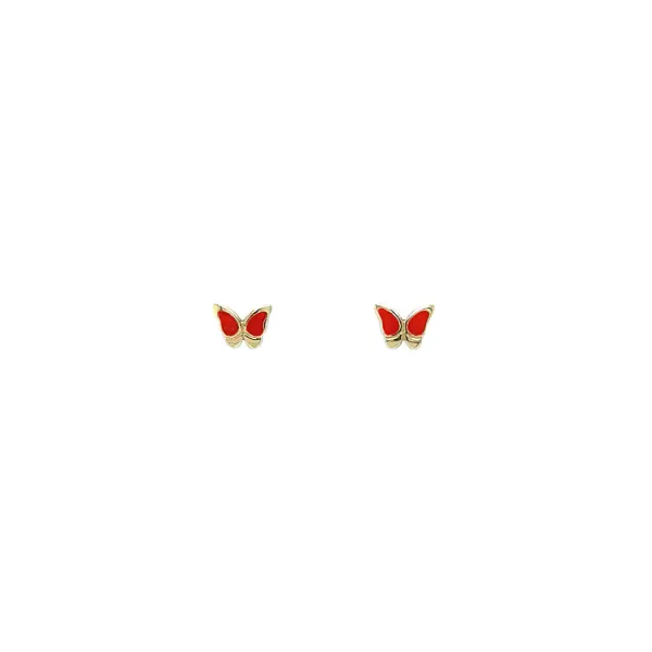 Golden Children's Butterfly Earrings