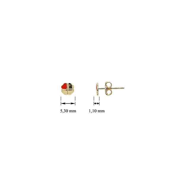Gold Pecek Earrings Quatrefoil