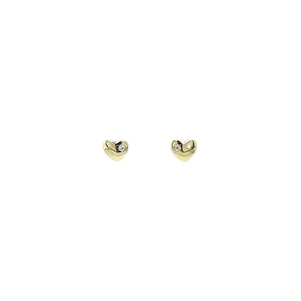 Gold Pecky Earrings Hearts