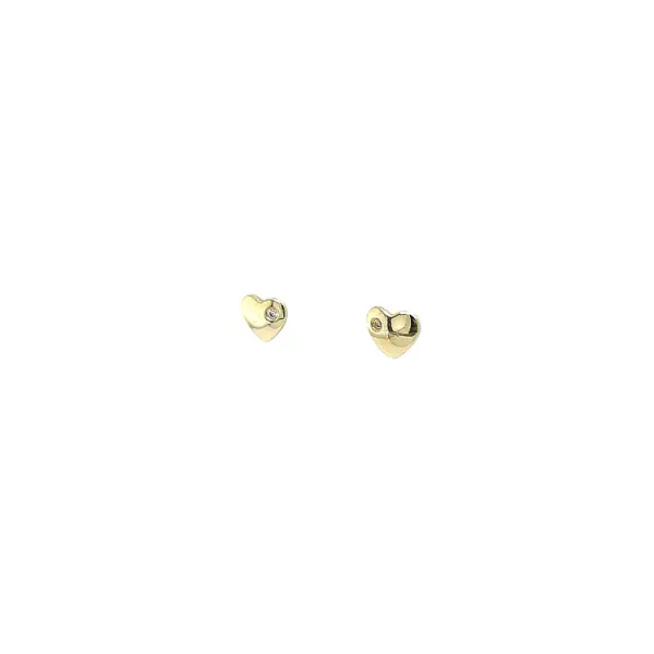 Gold Pecky Earrings Hearts