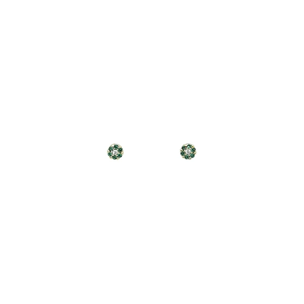 Gold Earrings with Emeralds
