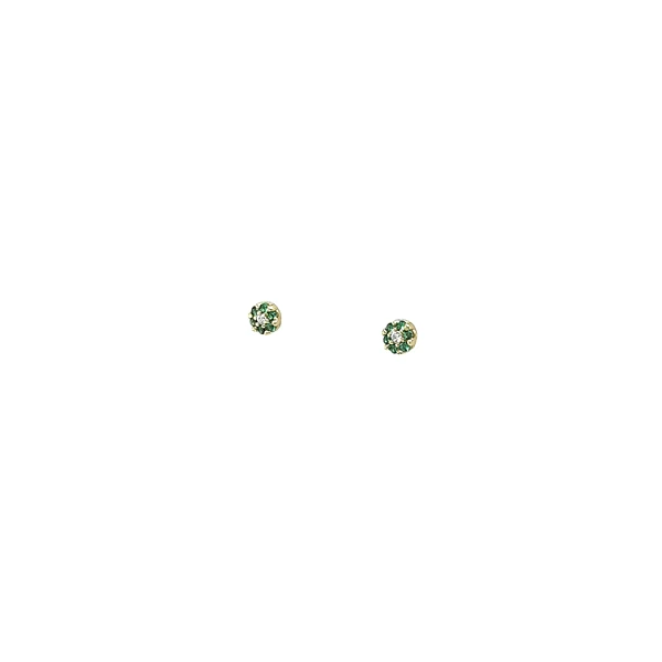 Gold Earrings with Emeralds