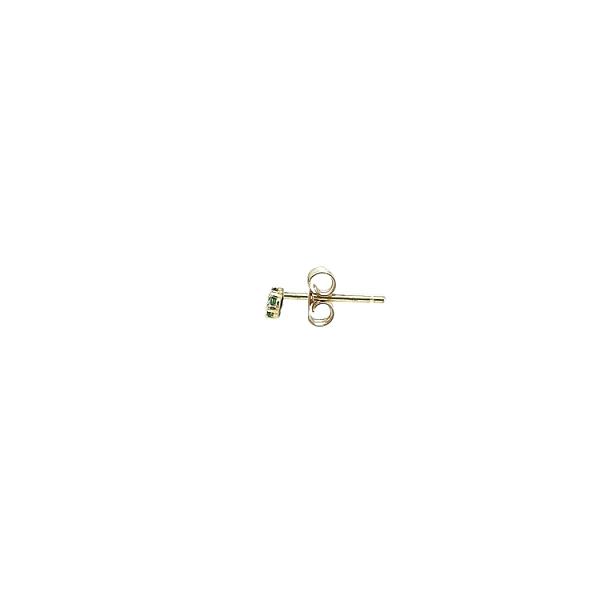 Gold Earrings with Emeralds