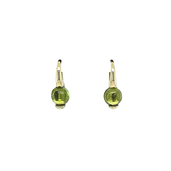 Gold Earrings with Peridot